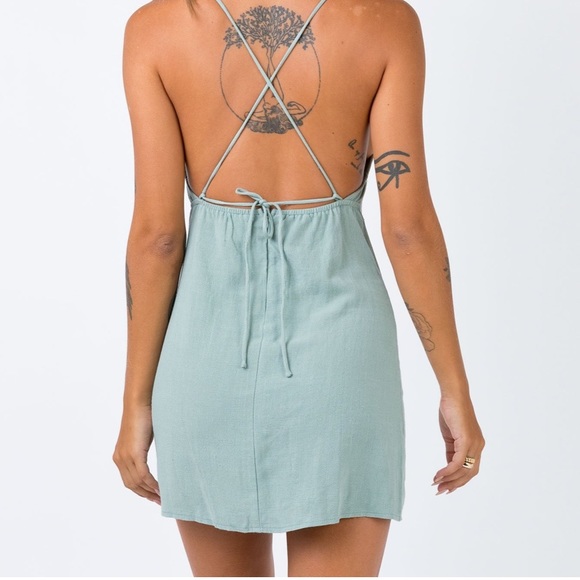 Sage Summer Dress - Picture 2 of 3